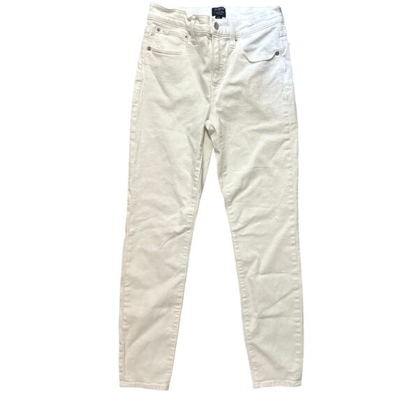 NWT J.Crew 9” Mid Rise Skinny Jeans In Signature Stretch White Size 27 - Picture 3 of 8